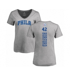 Basketball Women's Philadelphia 76ers #42 Al Horford Ash Backer T-Shirt