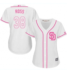 Women's Majestic San Diego Padres #38 Tyson Ross Authentic White Fashion Cool Base MLB Jersey