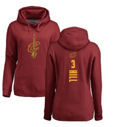 NBA Women's Nike Cleveland Cavaliers #3 George Hill Maroon Backer Pullover Hoodie
