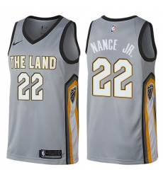 Women's Nike Cleveland Cavaliers #22 Larry Nance Jr. Swingman Gray NBA Jersey - City Edition