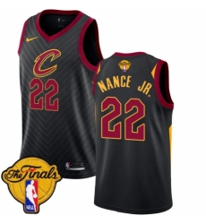 Youth Nike Cleveland Cavaliers #22 Larry Nance Jr. Swingman Black 2018 NBA Finals Bound NBA Jersey Statement Edition
