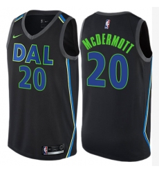 Men's Nike Dallas Mavericks #20 Doug McDermott Authentic Black NBA Jersey - City Edition