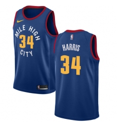 Men's Nike Denver Nuggets #34 Devin Harris Authentic Light Blue Alternate NBA Jersey Statement Edition
