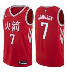 Youth Nike Houston Rockets #7 Joe Johnson Swingman Red NBA Jersey - City Edition