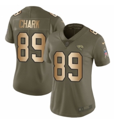 Women's Nike Jacksonville Jaguars #89 DJ Chark Limited Olive/Gold 2017 Salute to Service NFL Jersey