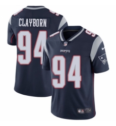 Youth Nike New England Patriots #94 Adrian Clayborn Navy Blue Team Color Vapor Untouchable Limited Player NFL Jersey