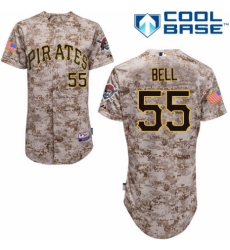 Men's Majestic Pittsburgh Pirates #55 Josh Bell Replica Camo Alternate Cool Base MLB Jersey