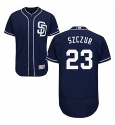 Men's Majestic San Diego Padres #23 Matt Szczur Navy Blue Alternate Flex Base Authentic Collection MLB Jersey
