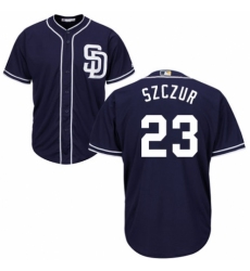 Men's Majestic San Diego Padres #23 Matt Szczur Replica Navy Blue Alternate 1 Cool Base MLB Jersey