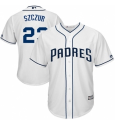 Youth Majestic San Diego Padres #23 Matt Szczur Authentic White Home Cool Base MLB Jersey