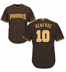 Men's Majestic San Diego Padres #10 Hunter Renfroe Replica Brown Alternate Cool Base MLB Jersey