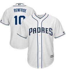 Youth Majestic San Diego Padres #10 Hunter Renfroe Replica White Home Cool Base MLB Jersey