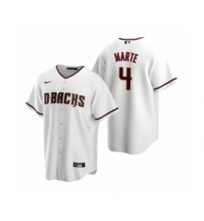 Men's Arizona Diamondbacks #4 Ketel Marte Nike White Replica Home Jersey