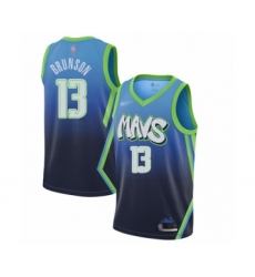 Men's Dallas Mavericks #13 Jalen Brunson Swingman Blue Basketball Jersey - 2019 20 City Edition