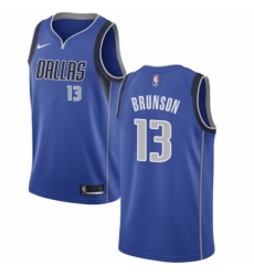 Women's Nike Dallas Mavericks #13 Jalen Brunson Swingman Navy Blue NBA Jersey Statement Edition
