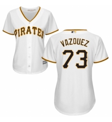 Women's Majestic Pittsburgh Pirates #73 Felipe Vazquez Authentic White Home Cool Base MLB Jersey