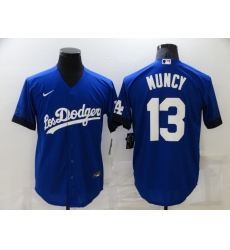 Men's Los Angeles Dodgers #13 Max Muncy Blue Game City Player Jersey