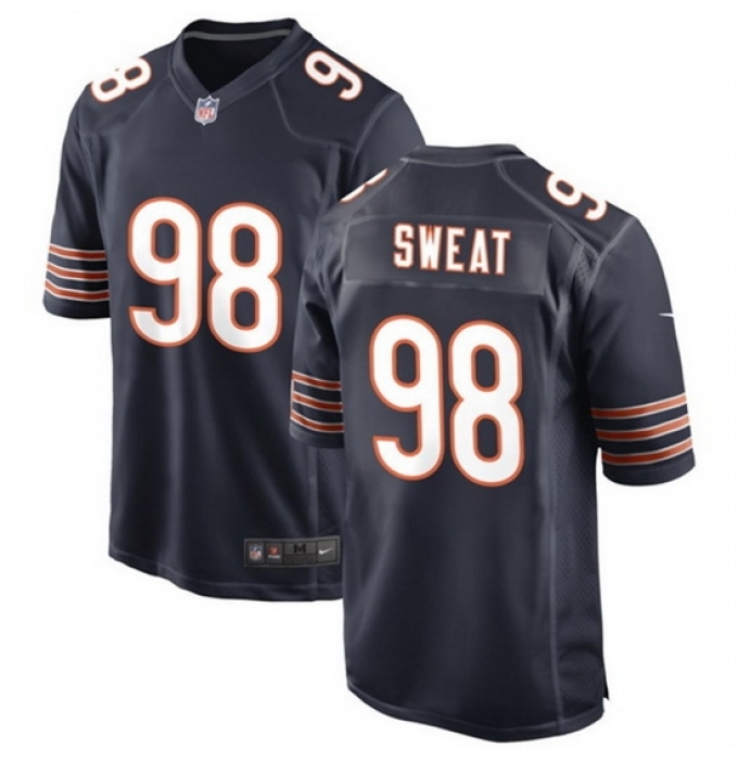 Men's Chicago Bears #98 Montez Sweat Navy Stitched Game Football Jersey