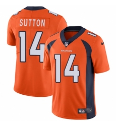 Men's Nike Denver Broncos #14 Courtland Sutton Orange Team Color Vapor Untouchable Limited Player NFL Jersey