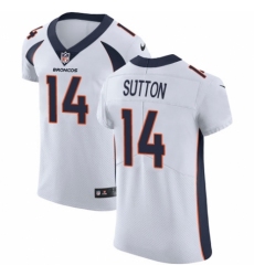 Men's Nike Denver Broncos #14 Courtland Sutton White Vapor Untouchable Elite Player NFL Jersey Men's Nike Denver Broncos #14 Courtland Sutton White Vapor Untouchable Elite Player NFL Jersey