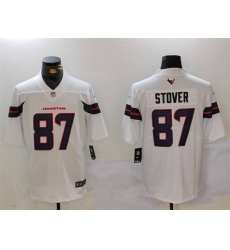 Men's Houston Texans #87 Cade Stover White Vapor Untouchable Football Stitched Jersey