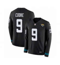 Men's Nike Jacksonville Jaguars #9 Logan Cooke Limited Black Therma Long Sleeve NFL Jersey
