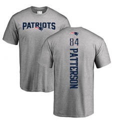NFL Nike New England Patriots #84 Cordarrelle Patterson Ash Backer T-Shirt