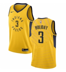 Women's Nike Indiana Pacers #3 Aaron Holiday Swingman Gold NBA Jersey Statement Edition