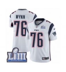 Men's Nike New England Patriots #76 Isaiah Wynn White Vapor Untouchable Limited Player Super Bowl LIII Bound NFL Jersey