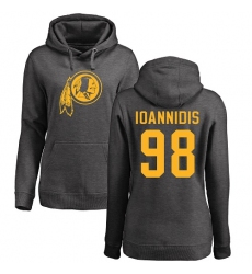 NFL Women's Nike Washington Redskins #98 Matt Ioannidis Ash One Color Pullover Hoodie