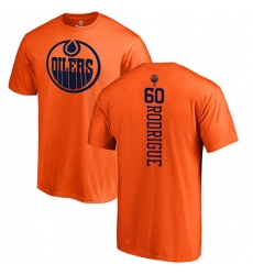NHL Adidas Edmonton Oilers #60 Olivier Rodrigue Orange One Color Backer T-Shirt