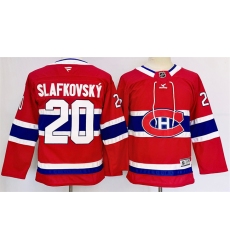 Youth Montreal Canadiens #20 Juraj Slafkovsky Red 2024-25 Stitched Jersey
