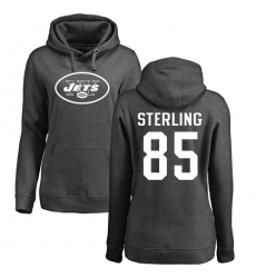 NFL Women's Nike New York Jets #85 Neal Sterling Ash One Color Pullover Hoodie