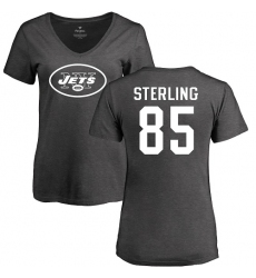 NFL Women's Nike New York Jets #85 Neal Sterling Ash One Color T-Shirt