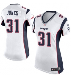 Women's Nike New England Patriots #31 Jonathan Jones Game White NFL Jersey