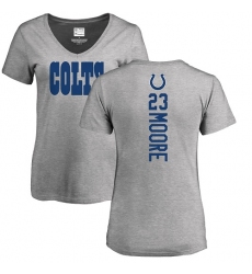 NFL Women's Nike Indianapolis Colts #23 Kenny Moore Ash Backer T-Shirt