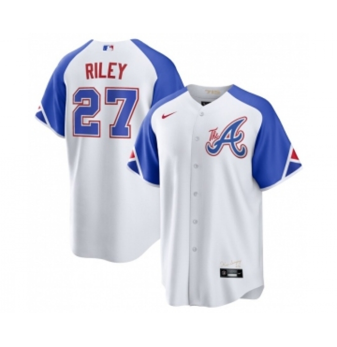 Men's Atlanta Braves Active Player Custom White 2023 City Connect Cool Base Stitched Baseball Jersey