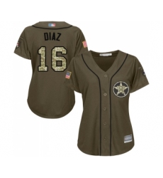 Women's Houston Astros #16 Aledmys Diaz Authentic Green Salute to Service Baseball Jersey