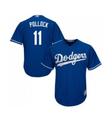 Youth Los Angeles Dodgers #11 A. J. Pollock Authentic Royal Blue Alternate Cool Base Baseball Jersey