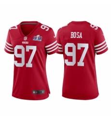 Women's San Francisco 49ers #97 Nick Bosa Red 2023 F U S E Vapor Untouchable Limited Stitched Football 2024 Super Bowl LVIII Jersey
