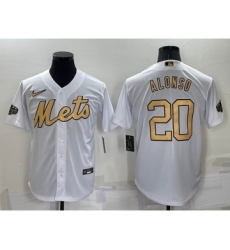 Men's New York Mets #20 Pete Alonso White 2022 All Star Stitched Cool Base Nike Jersey