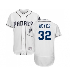 Men's San Diego Padres #32 Franmil Reyes White Home Flex Base Authentic Collection Baseball Jersey