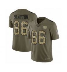 Youth New York Giants #86 Darius Slayton Limited Olive Camo 2017 Salute to Service Football Jersey