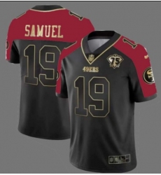 Men's San Francisco 49ers #19 Deebo Samuel Balck 75th Anniversary Stitched Football Jersey