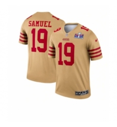 Men's San Francisco 49ers #19 Deebo Samuel Gold Inverted Legend 2024 Super Bowl LVIII Stitched Football Jersey