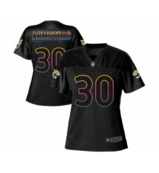 Women's Jacksonville Jaguars #30 Ryquell Armstead Game Black Fashion Football Jersey