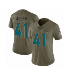 Women's Jacksonville Jaguars #41 Josh Allen Limited Olive 2017 Salute to Service Football Jersey