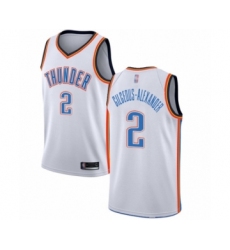 Men's Oklahoma City Thunder #2 Shai Gilgeous-Alexander Swingman White Basketball Jersey - Association Edition