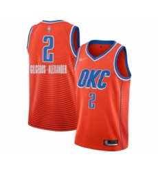 Women's Oklahoma City Thunder #2 Shai Gilgeous-Alexander Swingman Orange Finished Basketball Jersey - Statement Edition