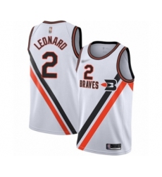 Men's Los Angeles Clippers #2 Kawhi Leonard Authentic White Hardwood Classics Finished Basketball Jersey